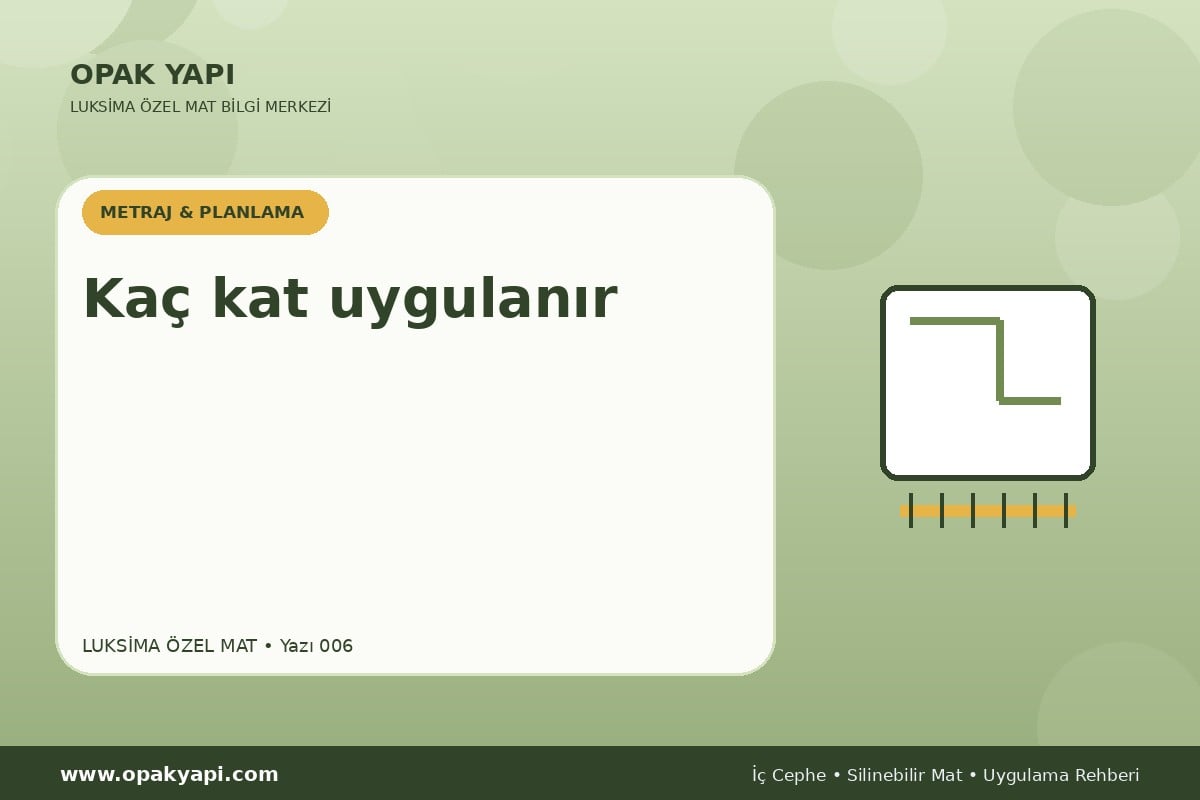 Marshall Luksima Silikonlu Özel Mat: Kaç kat uygulanır