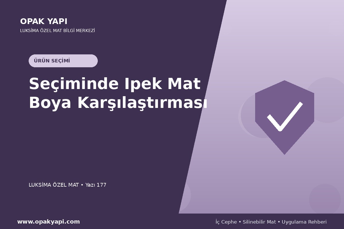 Marshall Luksima Silikonlu Özel Mat Seçiminde Ipek Mat Boya Karşılaştırması