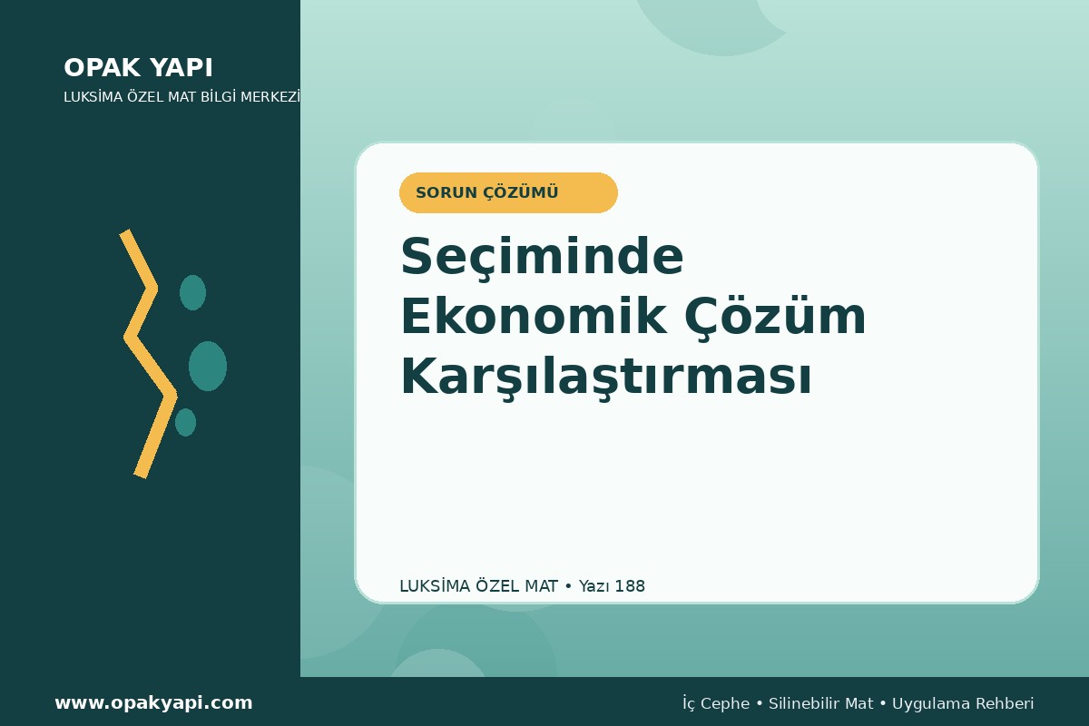 Marshall Luksima Silikonlu Özel Mat Seçiminde Ekonomik Çözüm Karşılaştırması