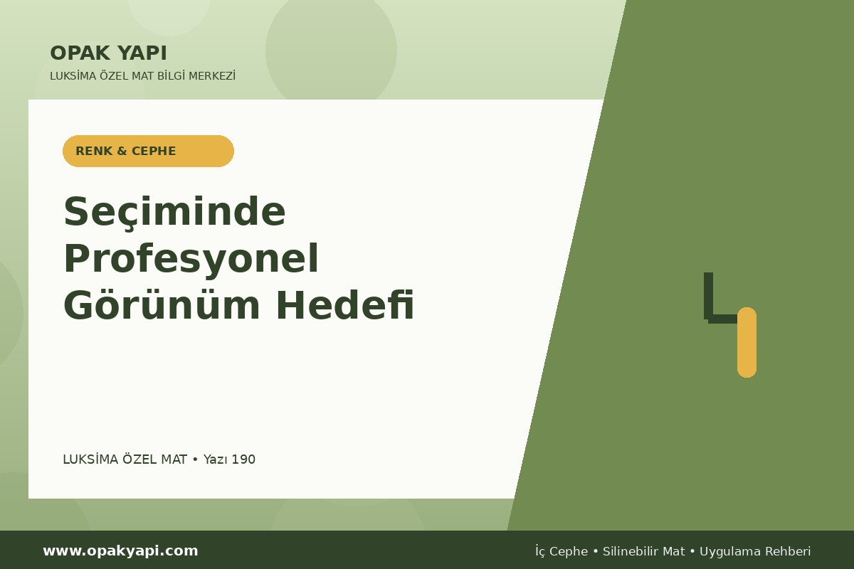 Marshall Luksima Silikonlu Özel Mat Seçiminde Profesyonel Görünüm Hedefi