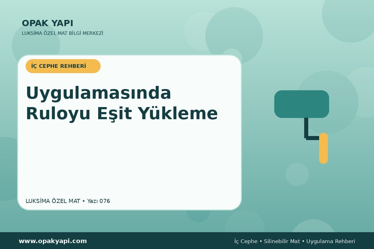 Marshall Luksima Silikonlu Özel Mat Uygulamasında Ruloyu Eşit Yükleme
