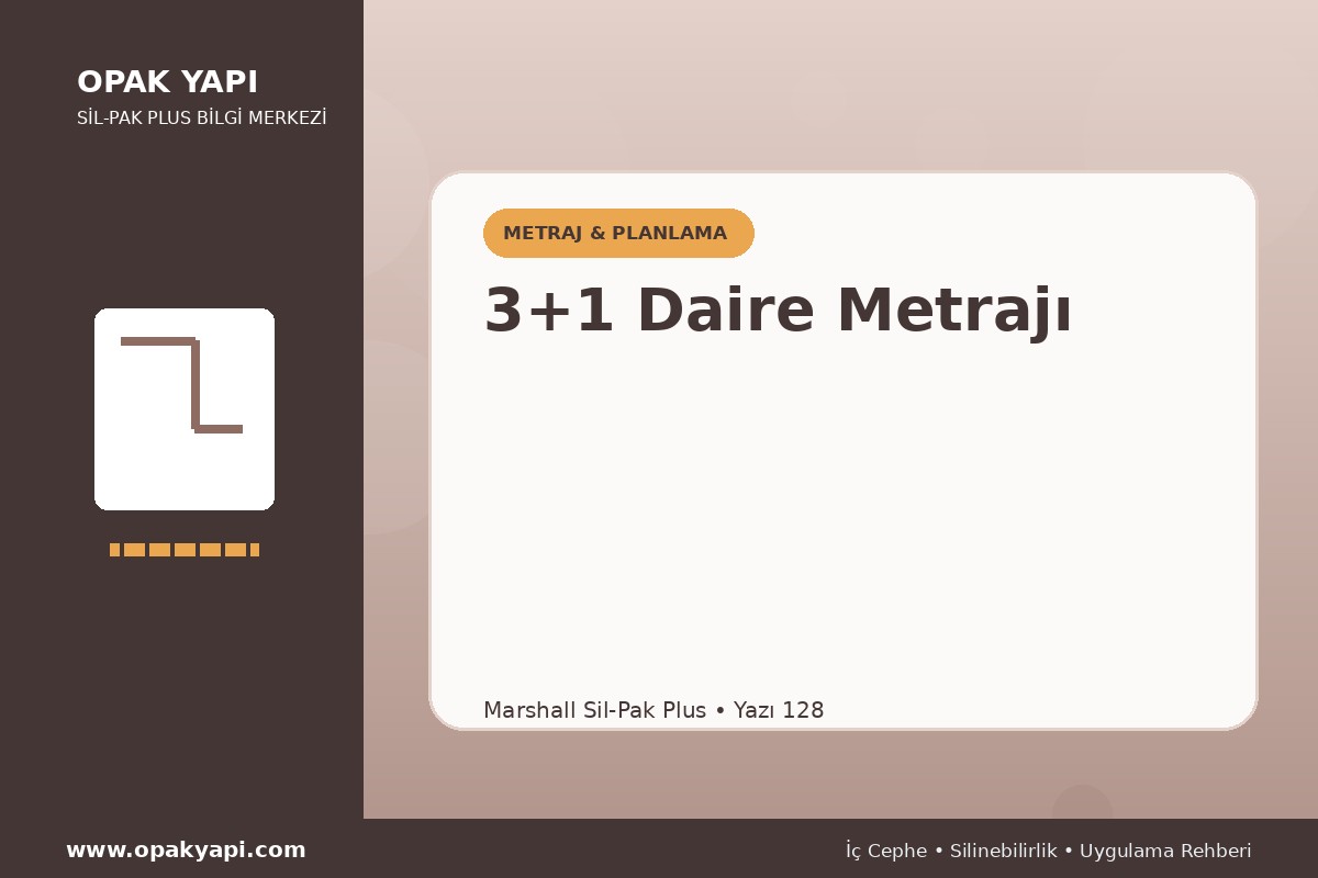 Marshall Sil-Pak Plus İçin 3+1 Daire Metrajı