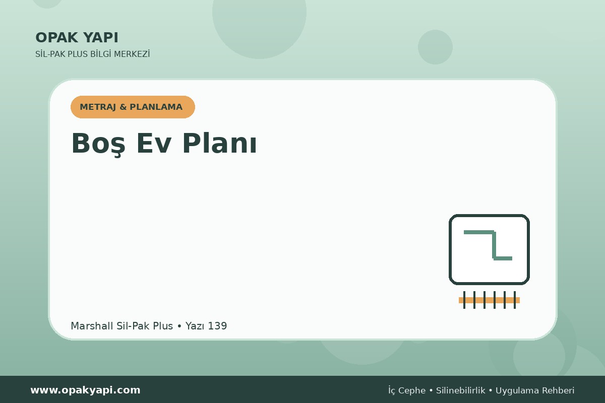 Marshall Sil-Pak Plus İçin Boş Ev Planı
