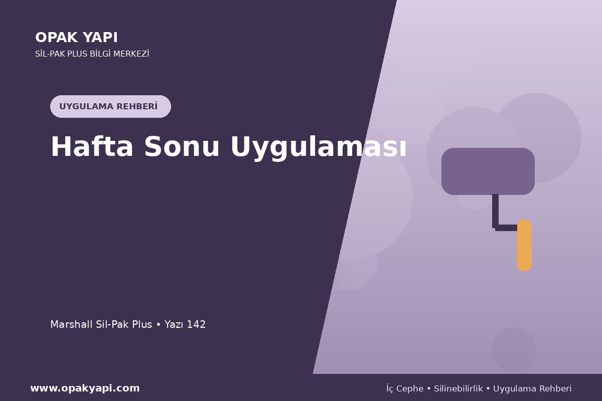 Marshall Sil-Pak Plus İçin Hafta Sonu Uygulaması