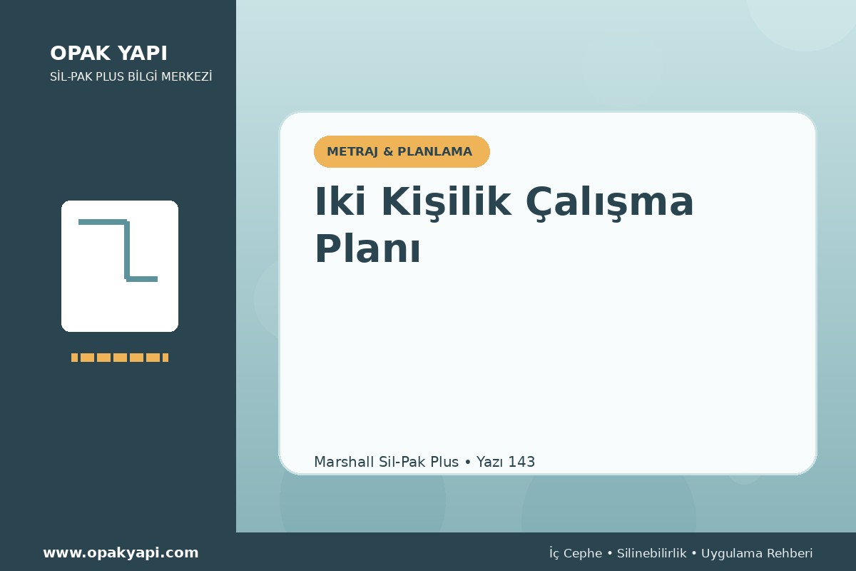 Marshall Sil-Pak Plus İçin Iki Kişilik Çalışma Planı