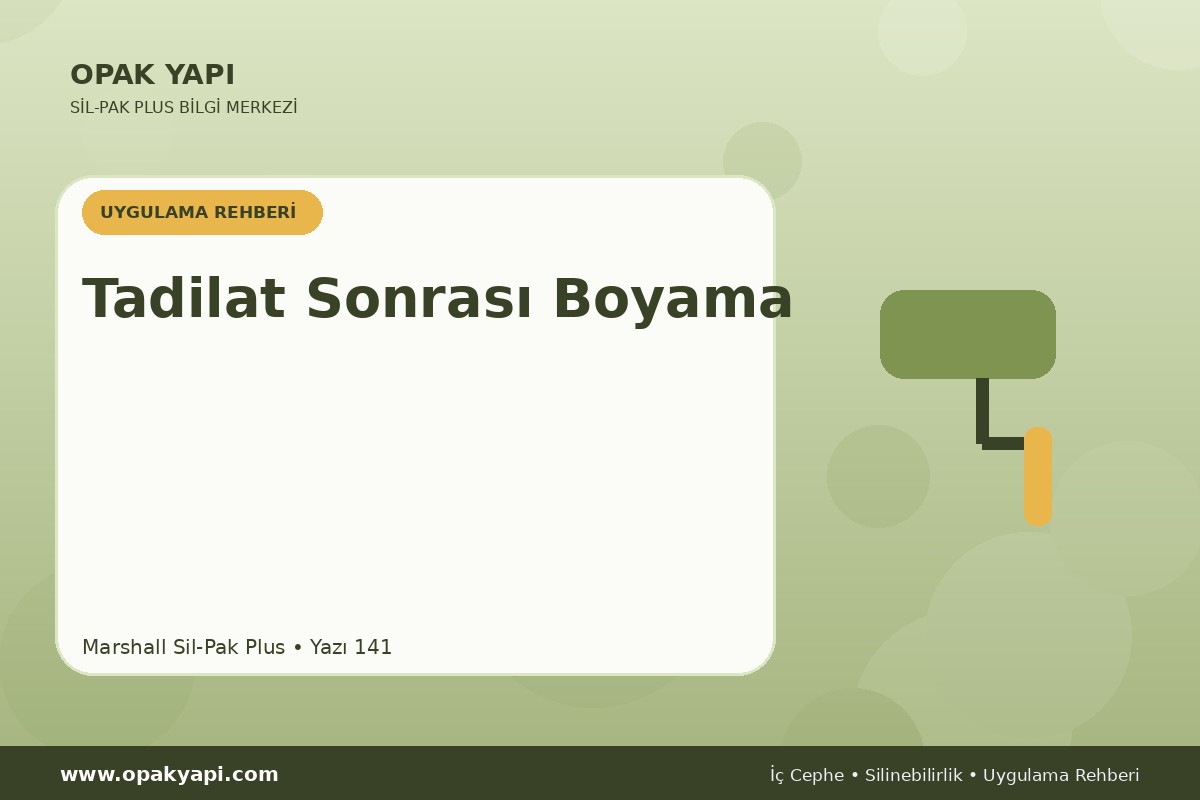 Marshall Sil-Pak Plus İçin Tadilat Sonrası Boyama