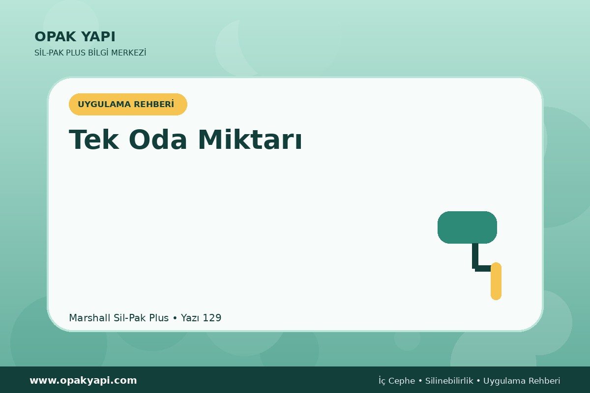 Marshall Sil-Pak Plus İçin Tek Oda Miktarı