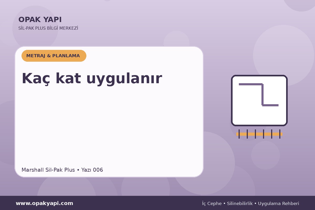 Marshall Sil-Pak Plus: Kaç kat uygulanır