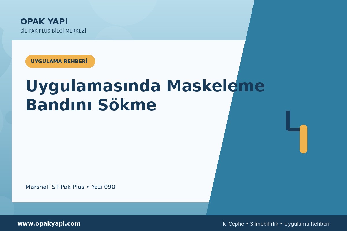 Marshall Sil-Pak Plus Uygulamasında Maskeleme Bandını Sökme