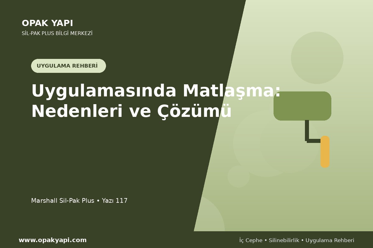 Marshall Sil-Pak Plus Uygulamasında Matlaşma: Nedenleri ve Çözümü