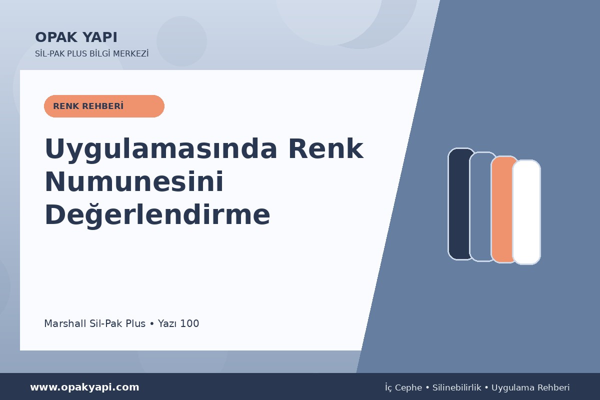 Marshall Sil-Pak Plus Uygulamasında Renk Numunesini Değerlendirme