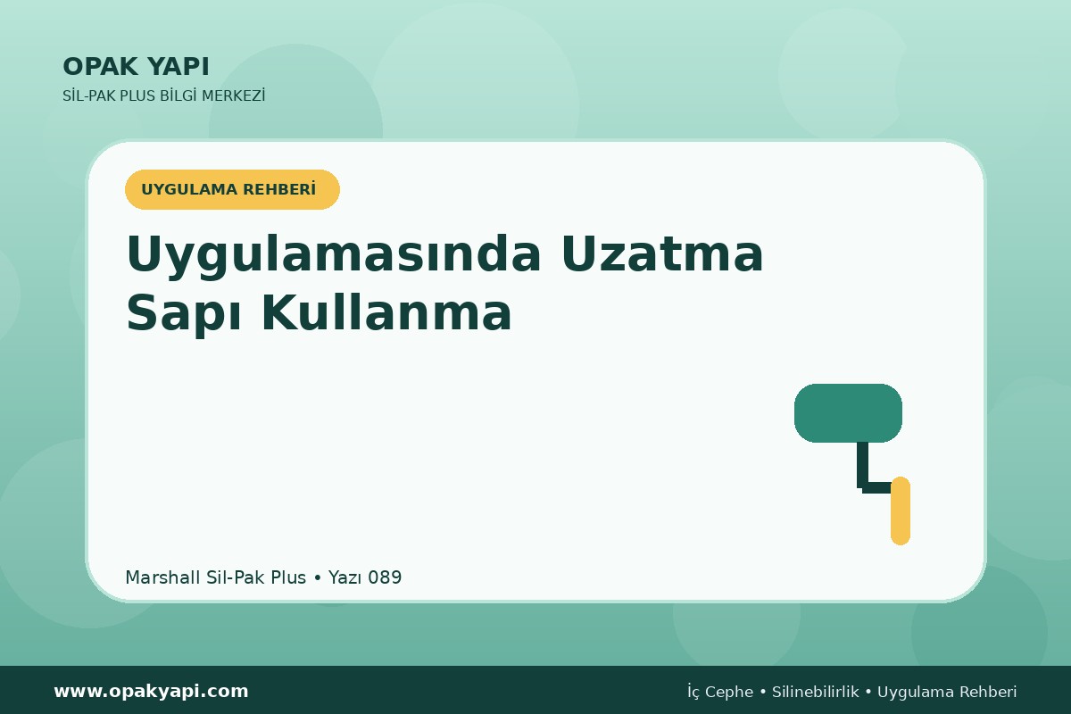 Marshall Sil-Pak Plus Uygulamasında Uzatma Sapı Kullanma