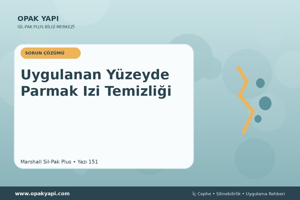 Marshall Sil-Pak Plus Uygulanan Yüzeyde Parmak Izi Temizliği