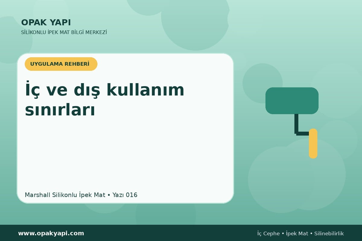 Marshall Silikonlu İpek Mat: İç ve dış kullanım sınırları