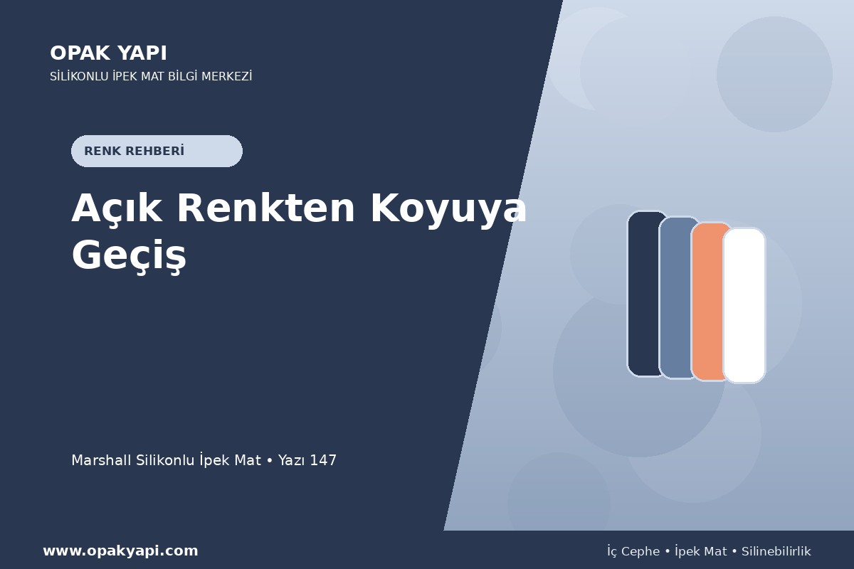 Marshall Silikonlu İpek Mat İçin Açık Renkten Koyuya Geçiş