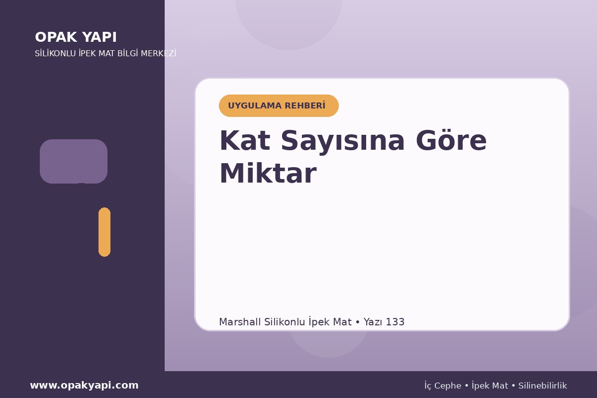 Marshall Silikonlu İpek Mat İçin Kat Sayısına Göre Miktar