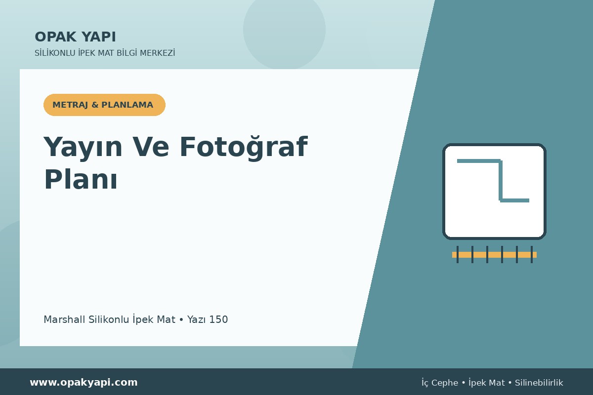Marshall Silikonlu İpek Mat İçin Yayın Ve Fotoğraf Planı