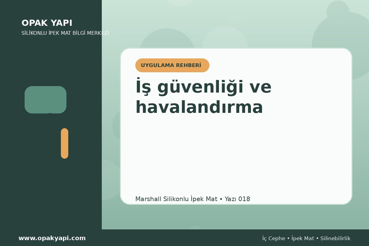 Marshall Silikonlu İpek Mat: İş güvenliği ve havalandırma