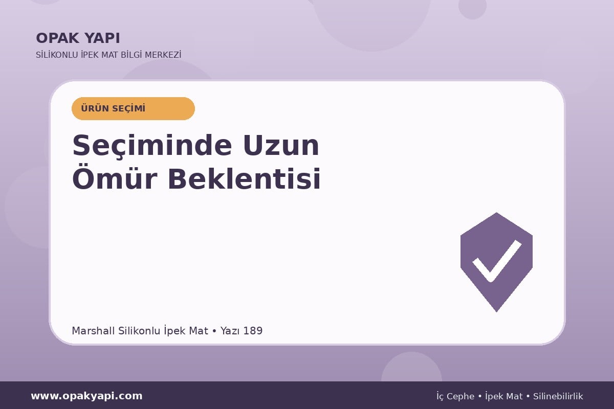 Marshall Silikonlu İpek Mat Seçiminde Uzun Ömür Beklentisi