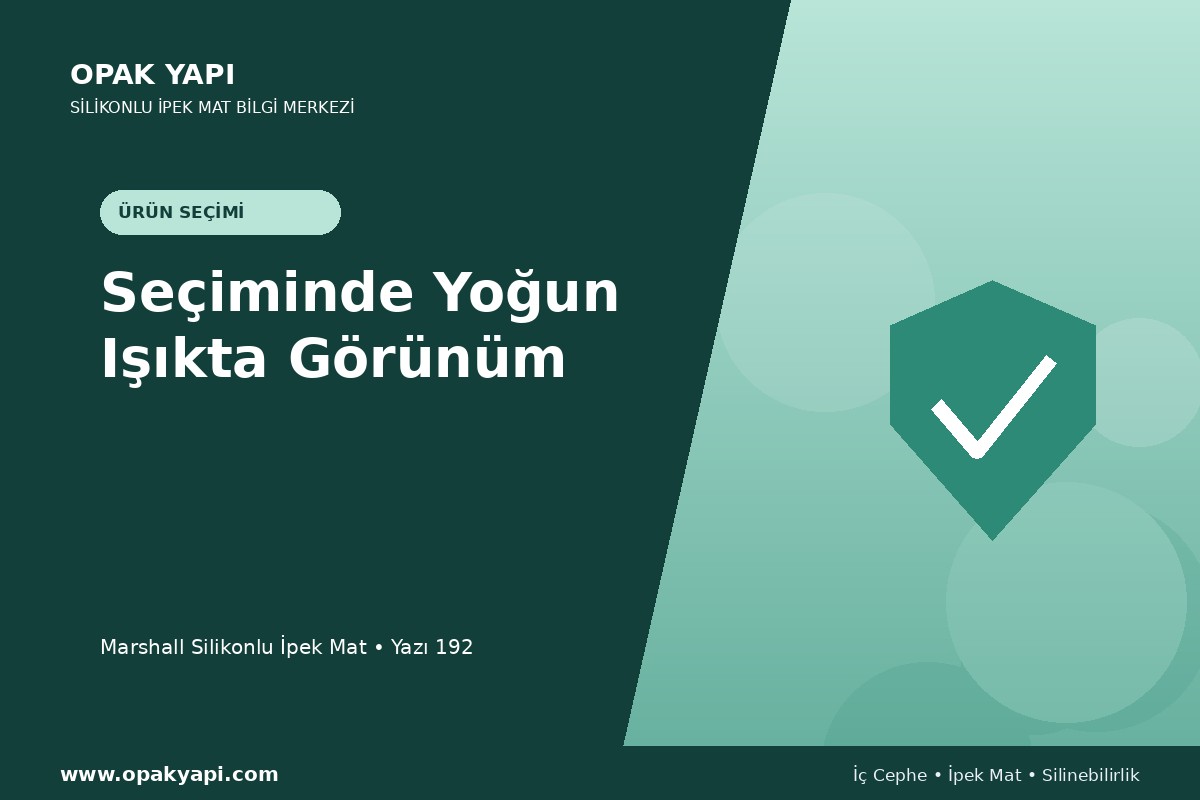 Marshall Silikonlu İpek Mat Seçiminde Yoğun Işıkta Görünüm