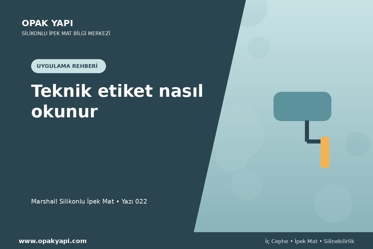 Marshall Silikonlu İpek Mat: Teknik etiket nasıl okunur