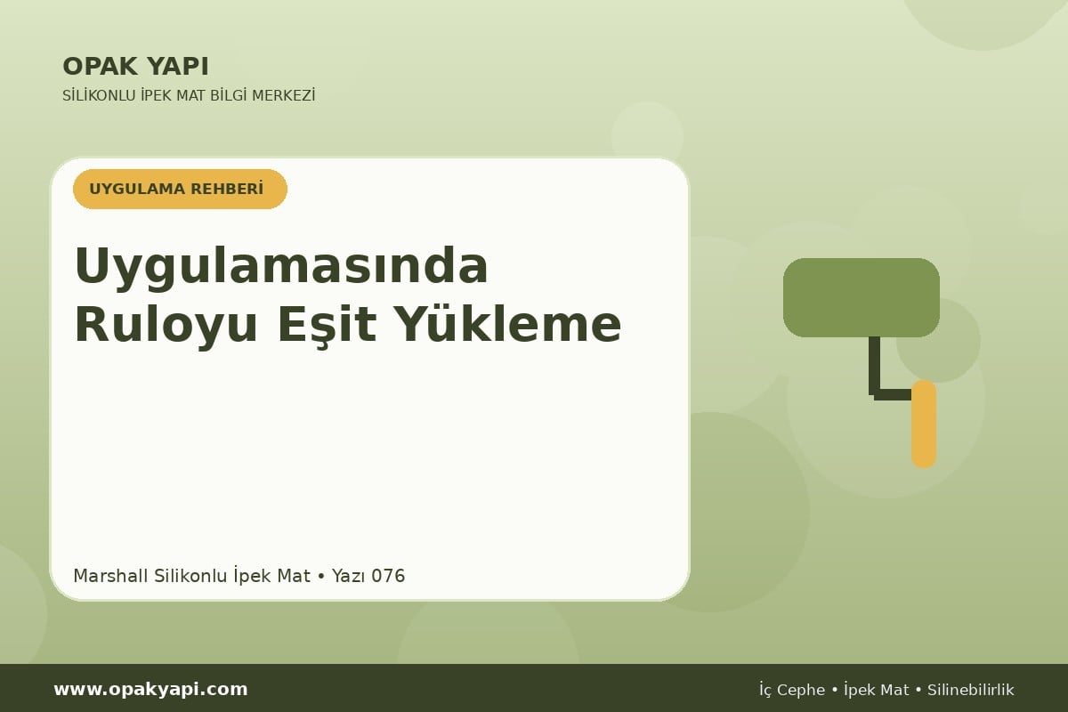Marshall Silikonlu İpek Mat Uygulamasında Ruloyu Eşit Yükleme
