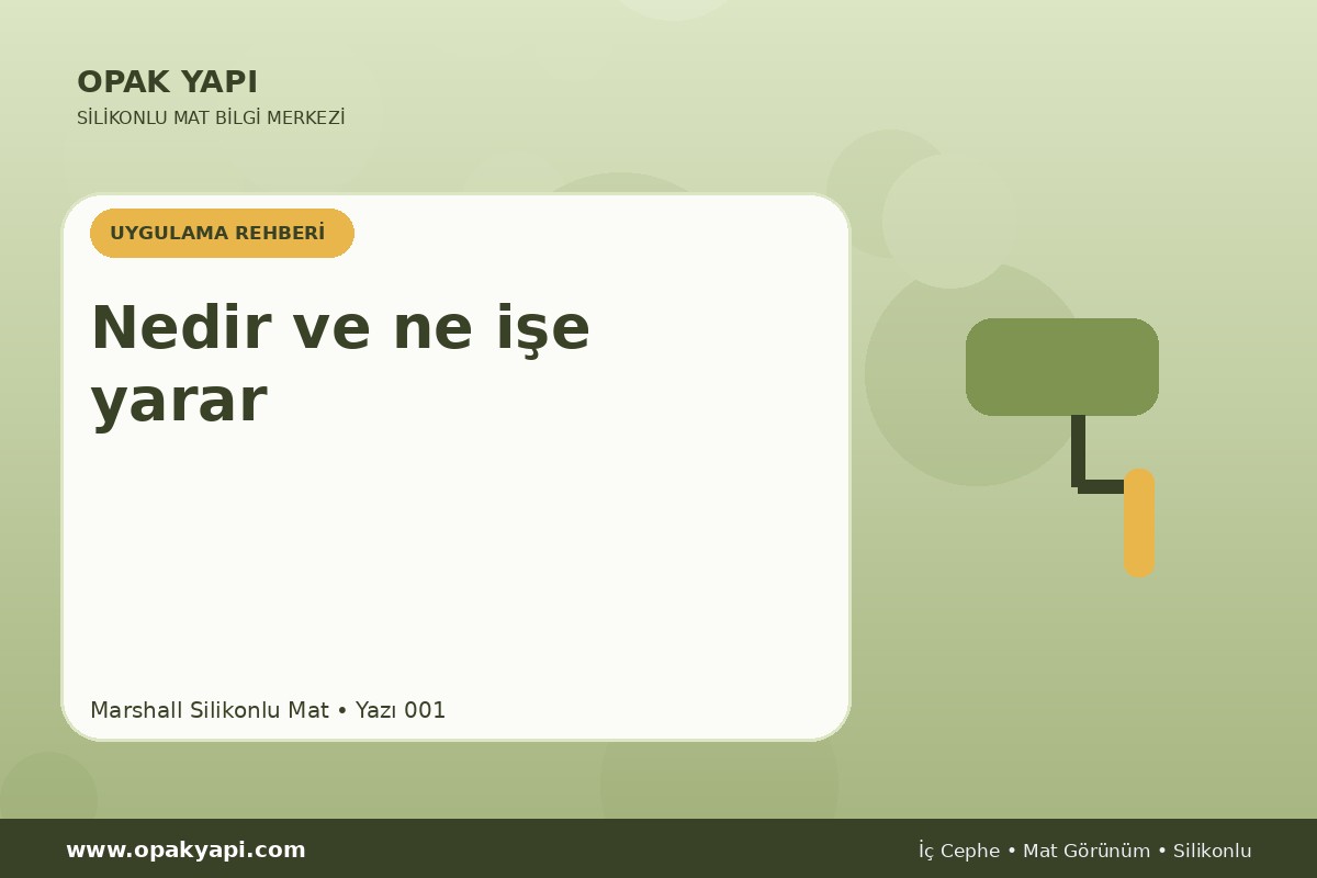 Marshall Silikonlu Mat: Nedir ve ne işe yarar