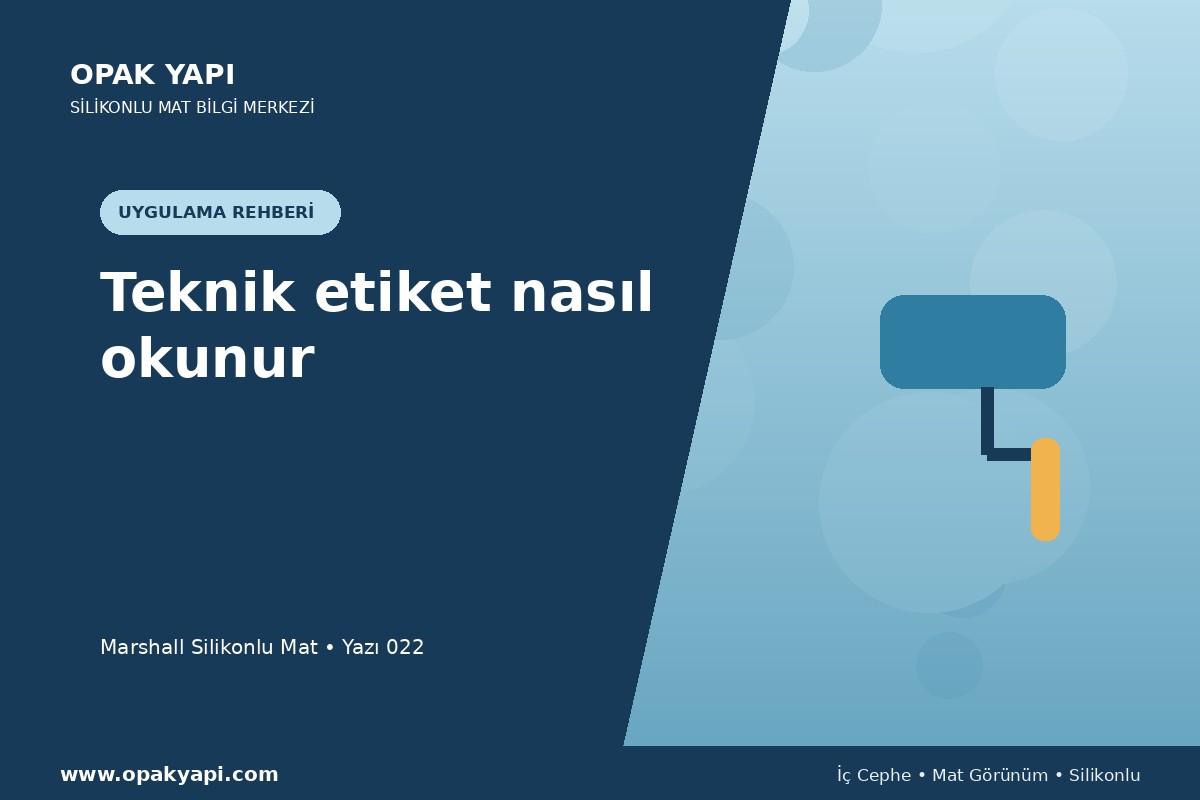 Marshall Silikonlu Mat: Teknik etiket nasıl okunur