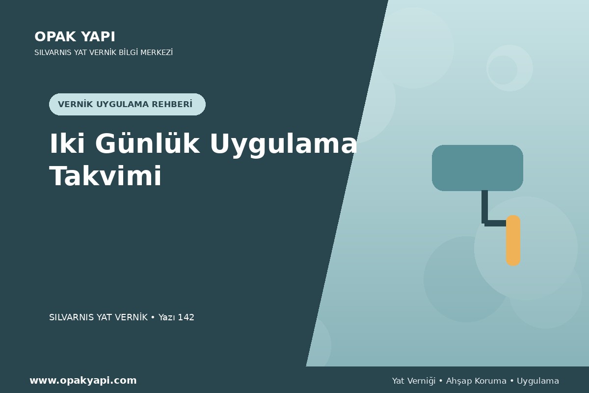 Marshall Silvarnis Yat Vernik İçin Iki Günlük Uygulama Takvimi