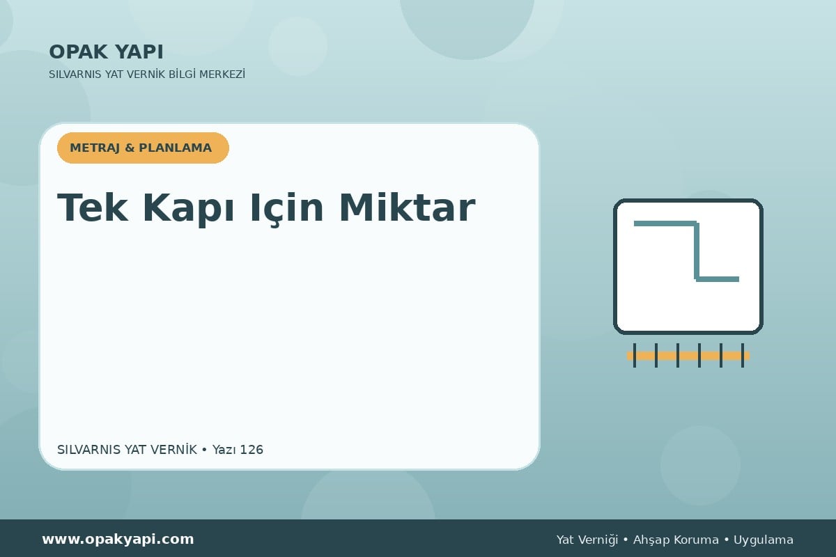Marshall Silvarnis Yat Vernik İçin Tek Kapı Için Miktar