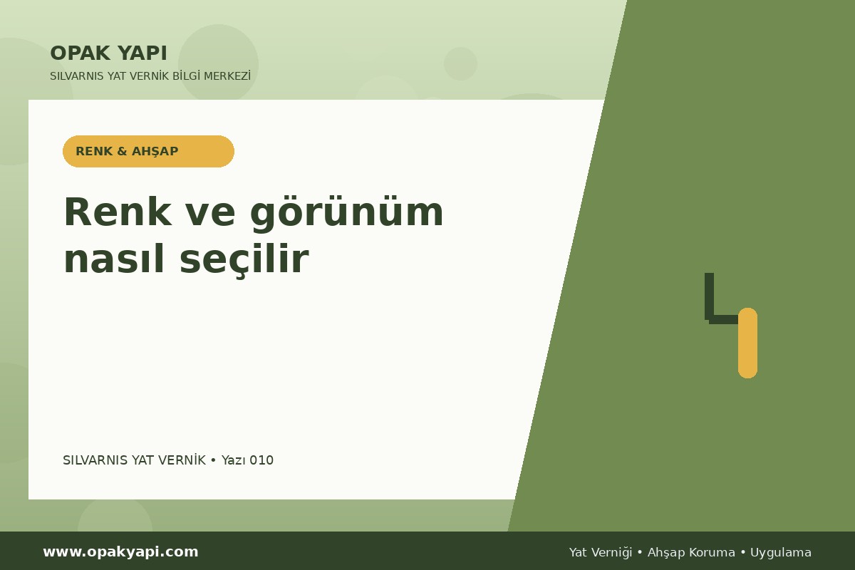 Marshall Silvarnis Yat Vernik: Renk ve görünüm nasıl seçilir