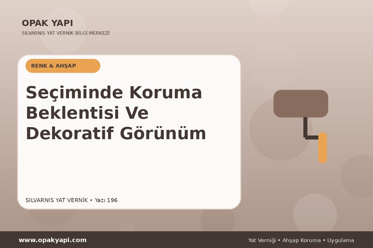 Marshall Silvarnis Yat Vernik Seçiminde Koruma Beklentisi Ve Dekoratif Görünüm