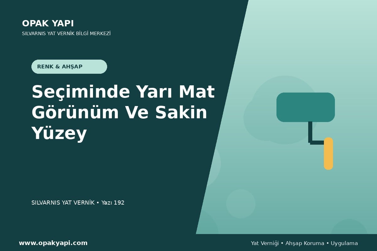 Marshall Silvarnis Yat Vernik Seçiminde Yarı Mat Görünüm Ve Sakin Yüzey