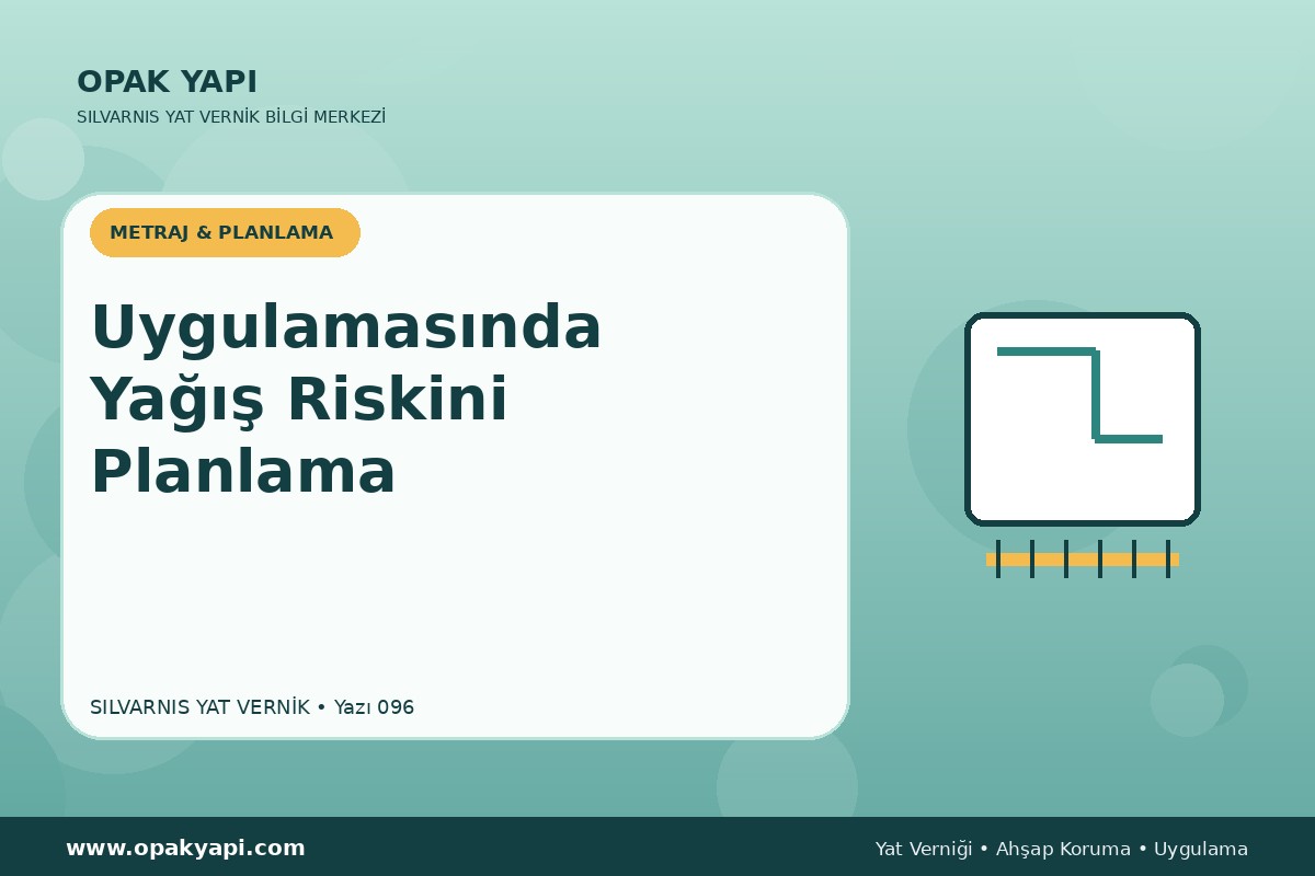 Marshall Silvarnis Yat Vernik Uygulamasında Yağış Riskini Planlama