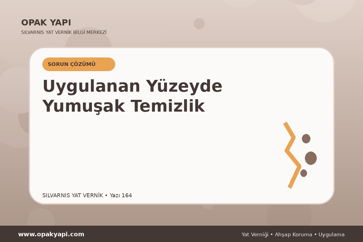 Marshall Silvarnis Yat Vernik Uygulanan Yüzeyde Yumuşak Temizlik