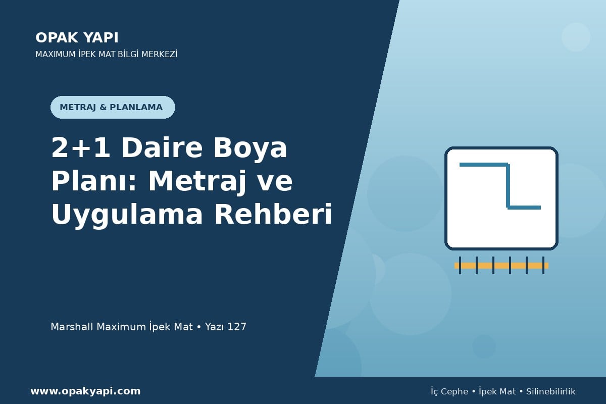 Maximum İpek Mat 2+1 Daire Boya Planı: Metraj ve Uygulama Rehberi