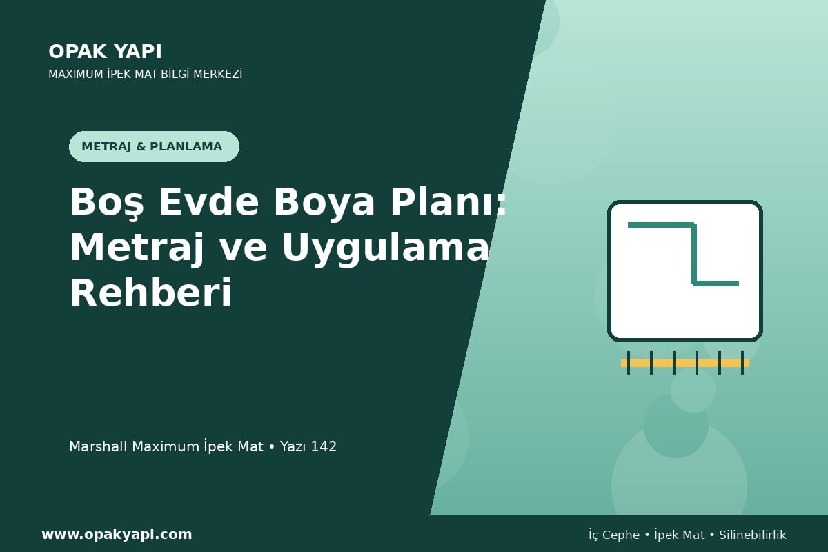 Maximum İpek Mat Boş Evde Boya Planı: Metraj ve Uygulama Rehberi