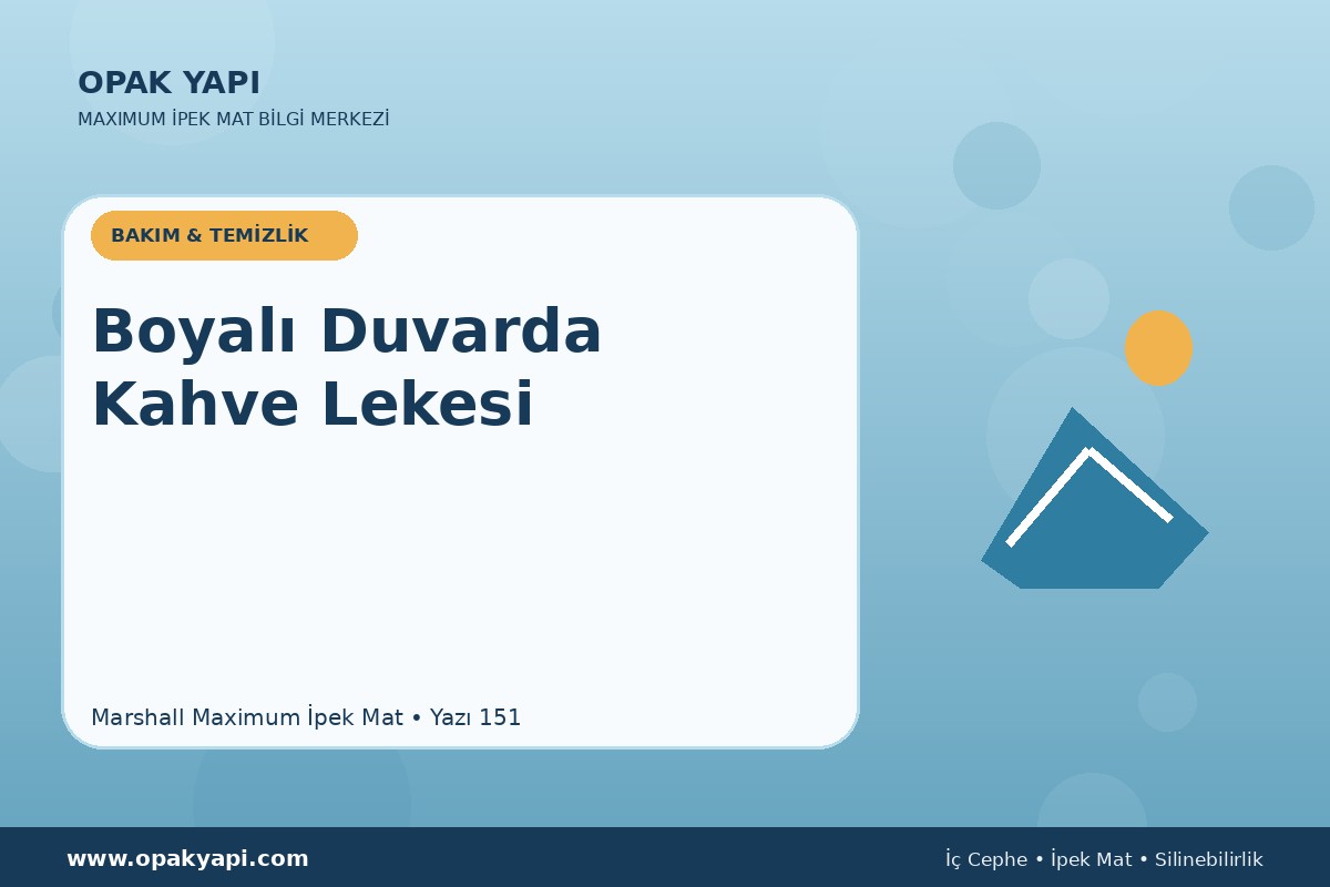 Maximum İpek Mat Boyalı Duvarda Kahve Lekesi