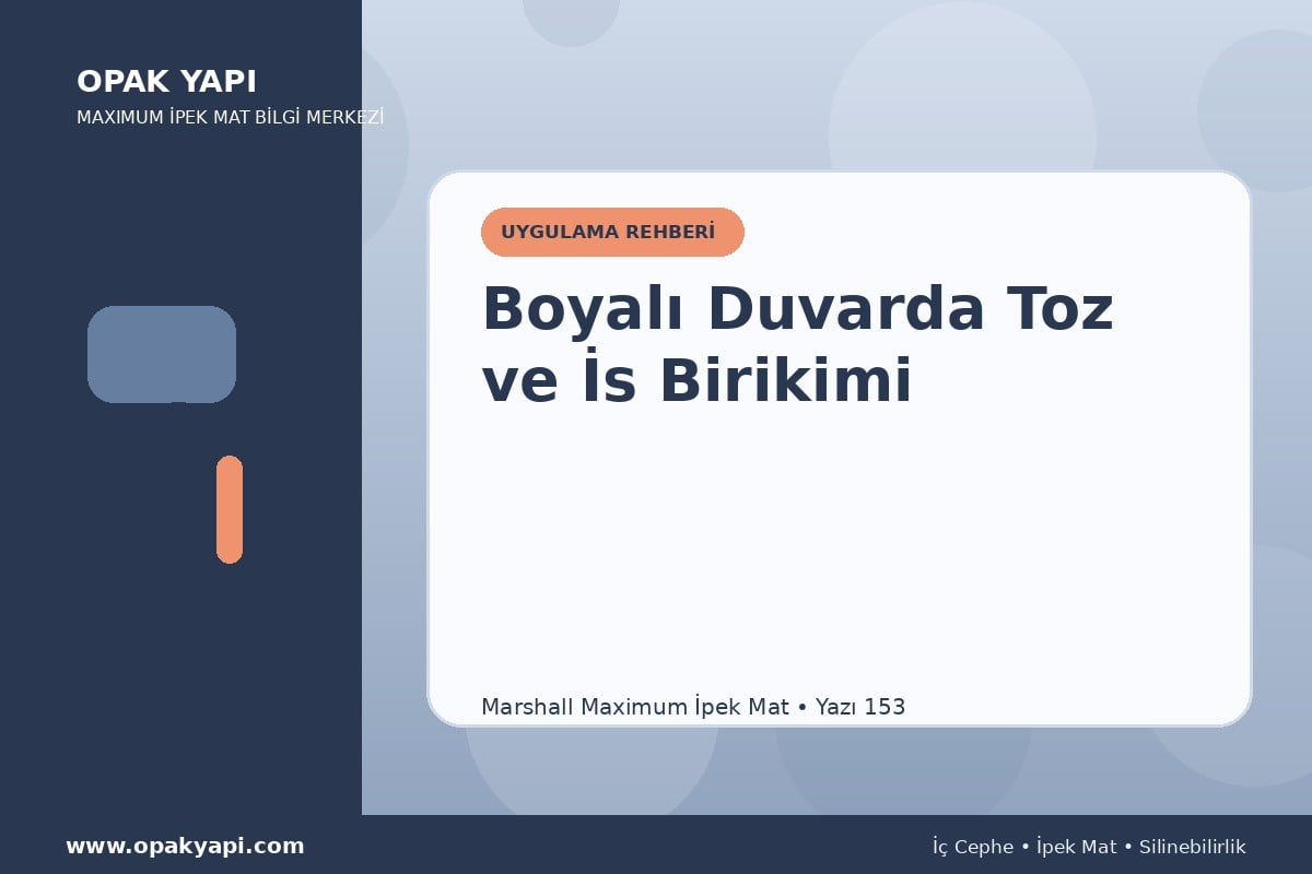Maximum İpek Mat Boyalı Duvarda Toz ve İs Birikimi