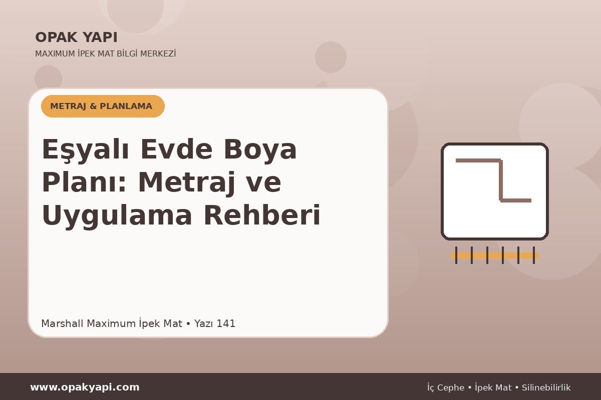 Maximum İpek Mat Eşyalı Evde Boya Planı: Metraj ve Uygulama Rehberi
