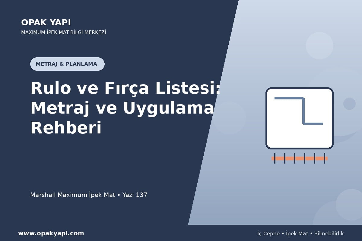 Maximum İpek Mat Rulo ve Fırça Listesi: Metraj ve Uygulama Rehberi