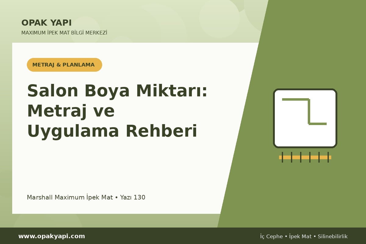 Maximum İpek Mat Salon Boya Miktarı: Metraj ve Uygulama Rehberi