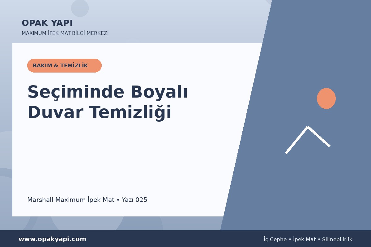Maximum İpek Mat Seçiminde Boyalı Duvar Temizliği