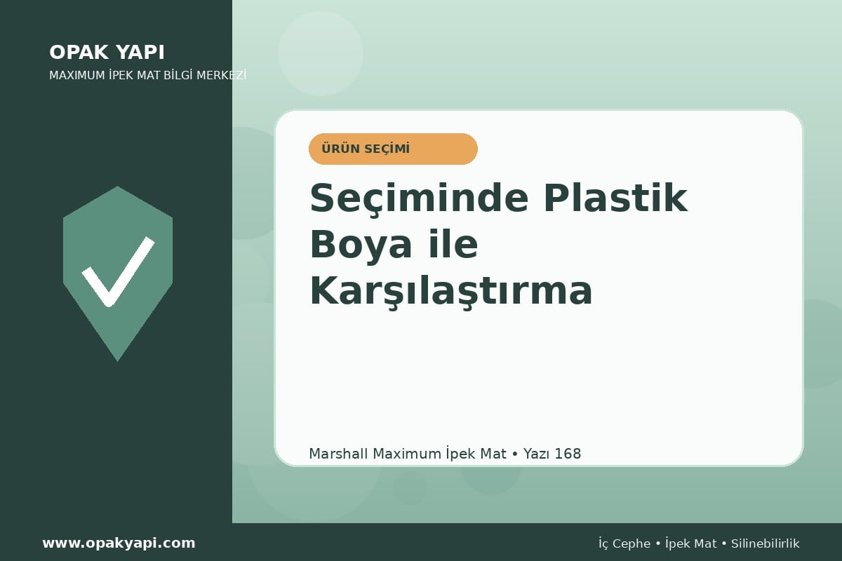 Maximum İpek Mat Seçiminde Plastik Boya ile Karşılaştırma