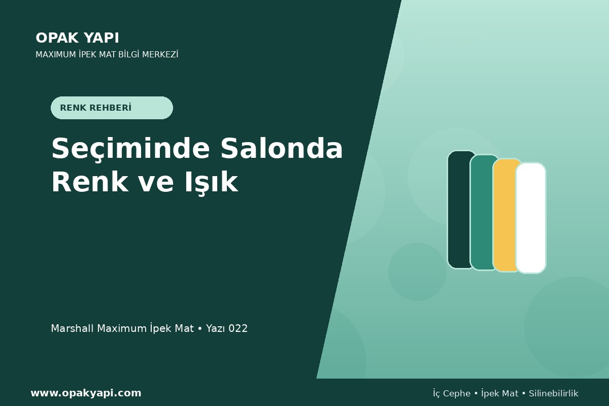 Maximum İpek Mat Seçiminde Salonda Renk ve Işık