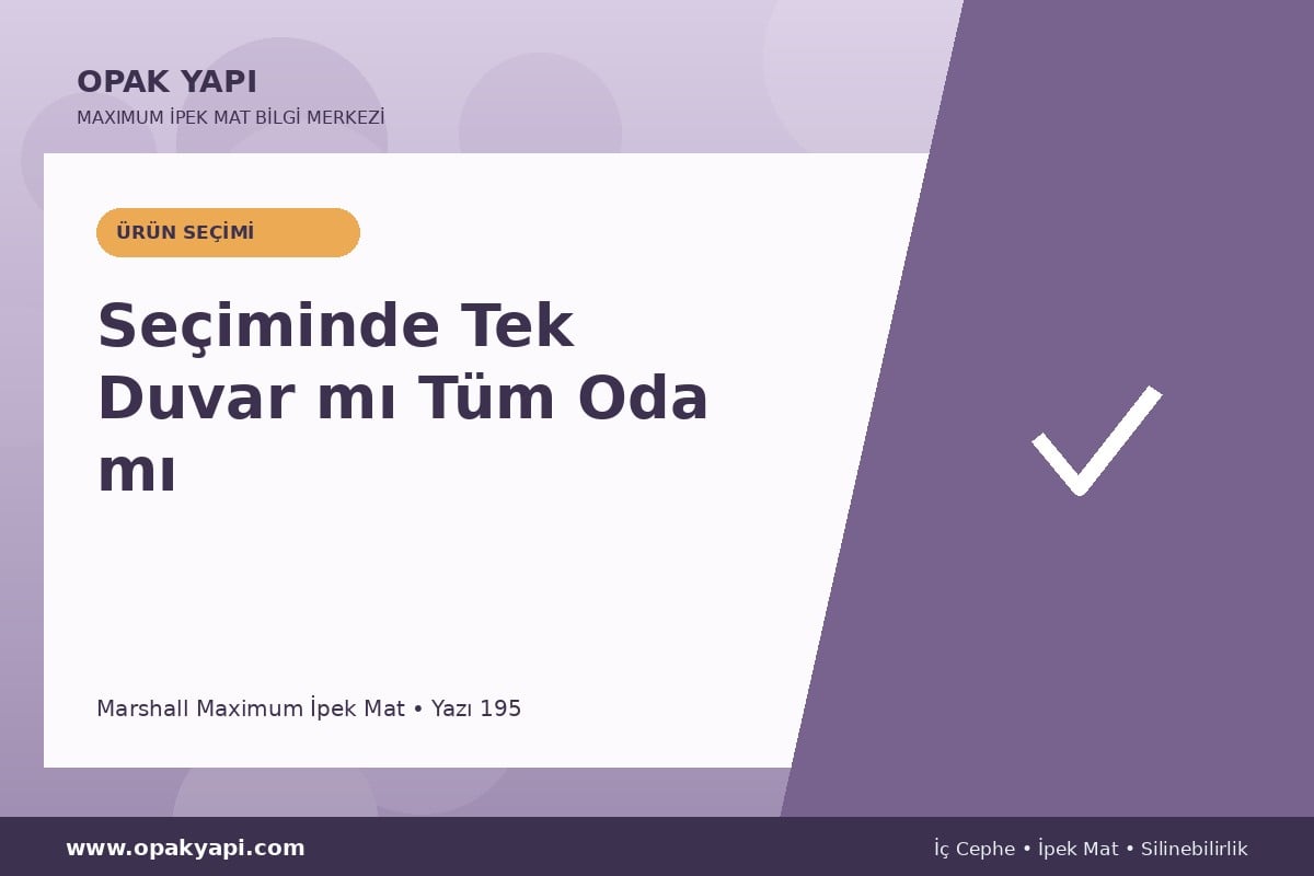 Maximum İpek Mat Seçiminde Tek Duvar mı Tüm Oda mı