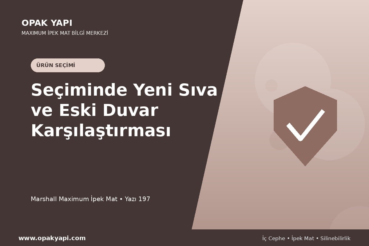 Maximum İpek Mat Seçiminde Yeni Sıva ve Eski Duvar Karşılaştırması