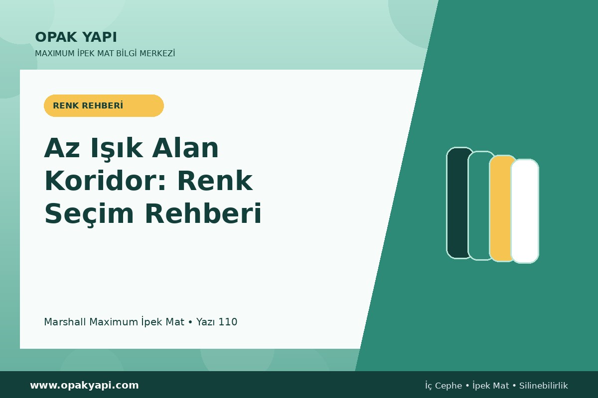 Maximum İpek Mat ile Az Işık Alan Koridor: Renk Seçim Rehberi