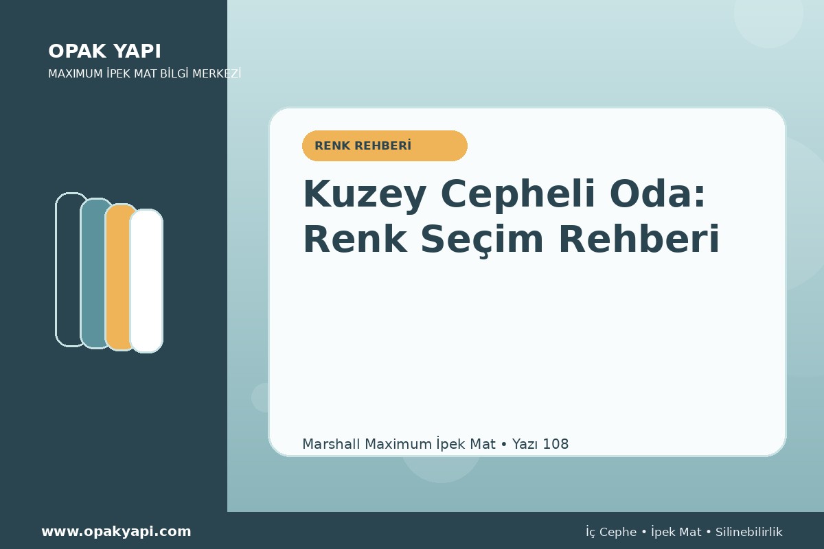 Maximum İpek Mat ile Kuzey Cepheli Oda: Renk Seçim Rehberi