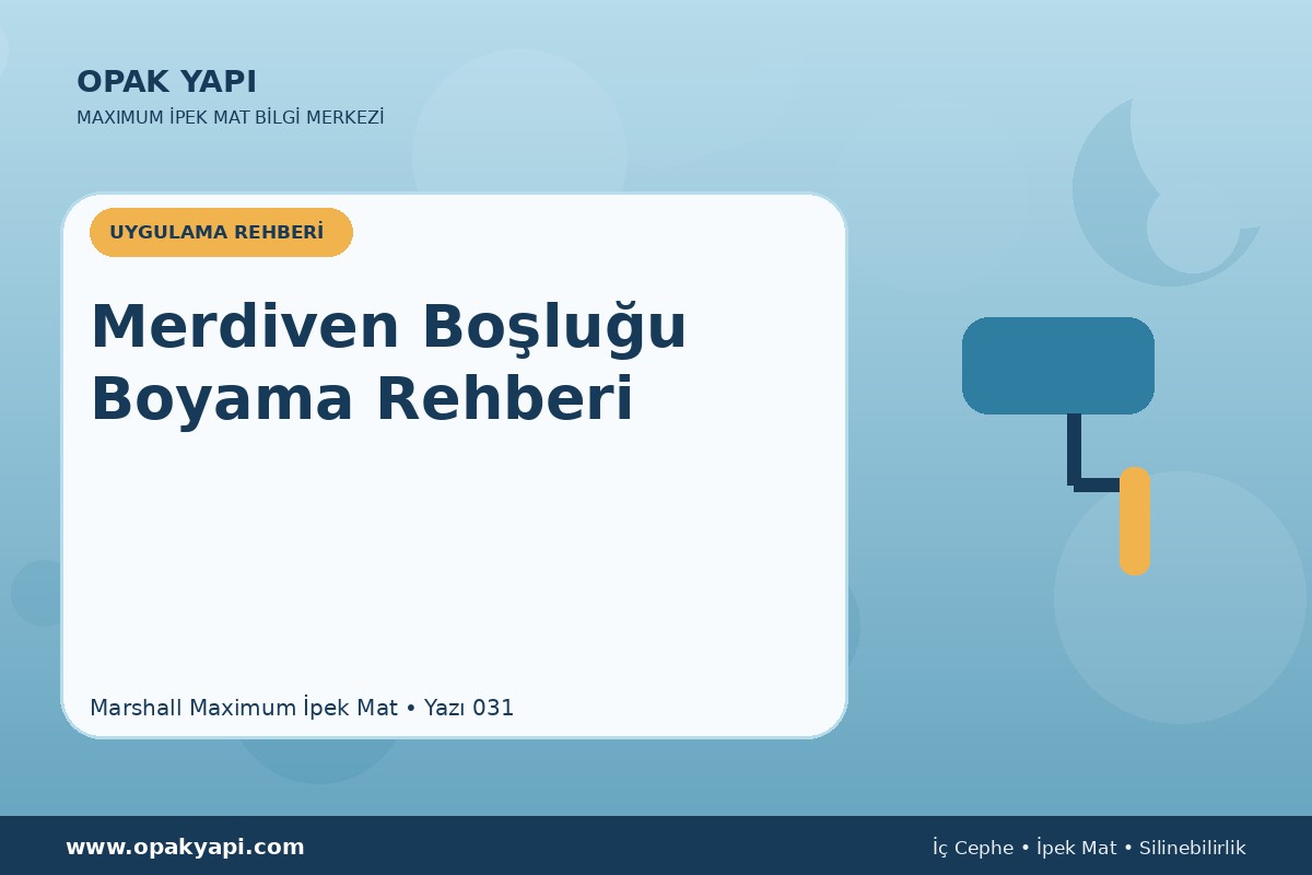 Maximum İpek Mat ile Merdiven Boşluğu Boyama Rehberi